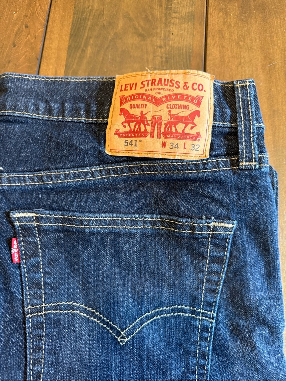 Levi's 541 Straight Leg Jeans in Dark Blue Denim